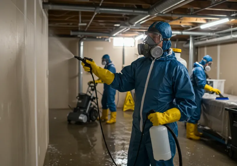 Basement Sanitization and Antimicrobial Treatment process in Medora, ND